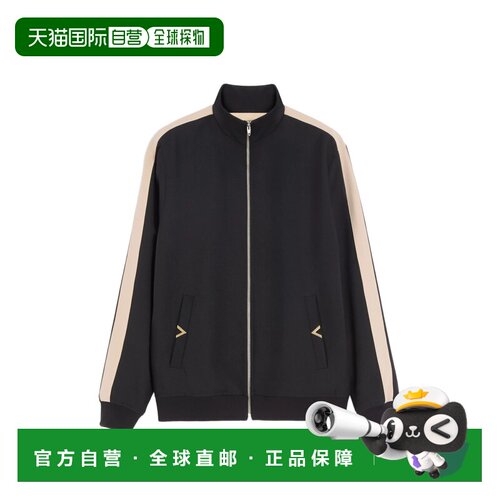 VALENTINO 男士外套 8V0MF30FBGQ9RA SS2026 黑色 JERSEY FELPA V