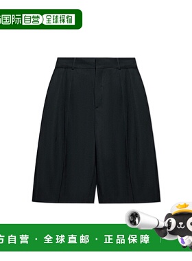 BALMAIN 女士短裤 FH1PB120WC090PA AW2025 黑色 Wool pleated sh