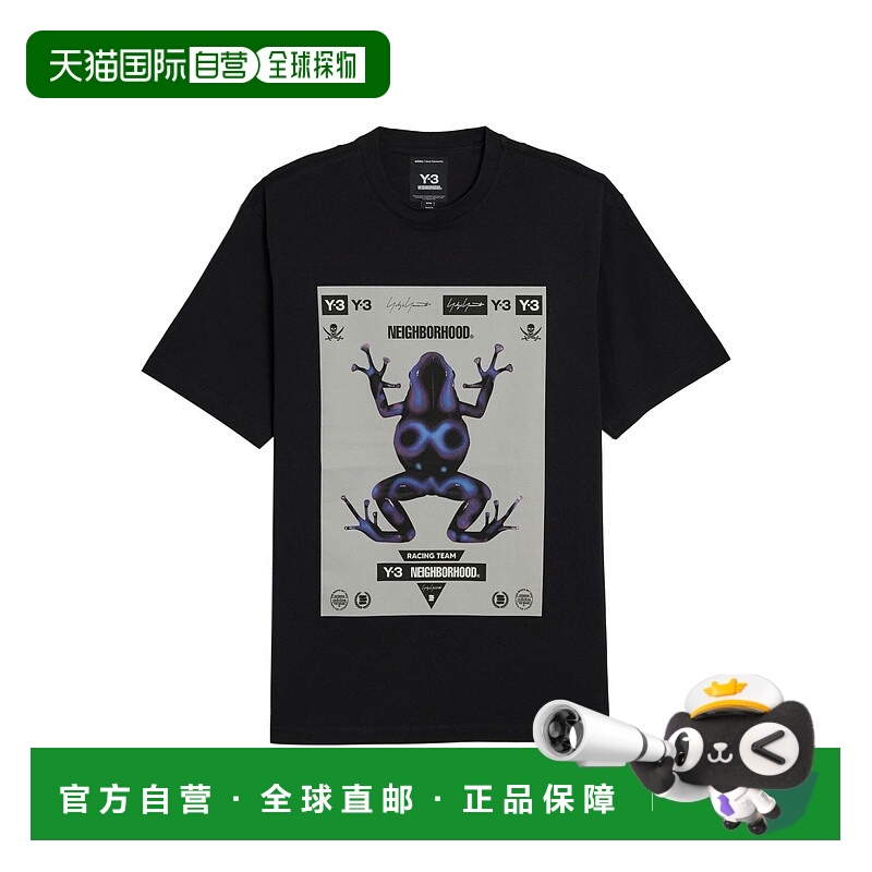 1h可退 潮奢 Y-3 X NBHD 男士 and Polos T恤黑色T恤 JW6998BLACK