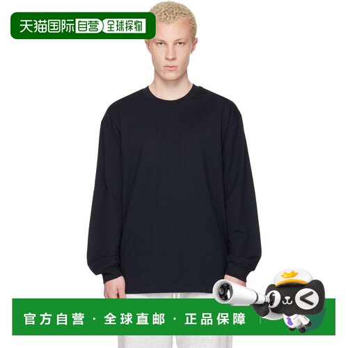 SKIMS 男士 黑色 Heavyweight Cotton Relaxed 长袖 T恤 LSLST789