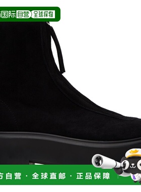 1h可退 潮奢 The Row 女士 黑色 Zipped I 踝靴 F1144L25B