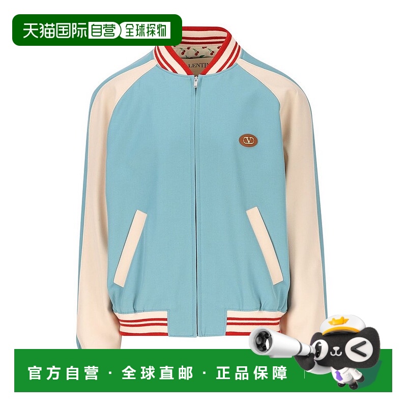 1h可退 潮奢 Valentino 华伦天奴 男士 VLogo 貼片拉鍊夾克 7V3CI