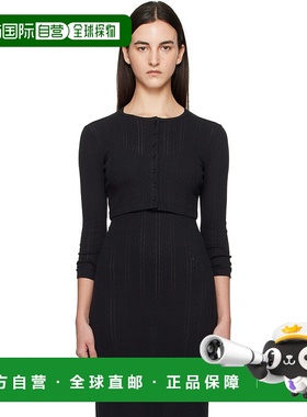 1h可退 潮奢 COUCOU 女士 黑色 The Crop Cardi 开衫 CC1CRC1PB