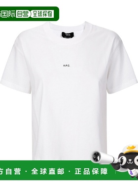 A.P.C. 女士T恤 COHBWF26387TAG CO 白色 T-Shirt Boxy Micro Log