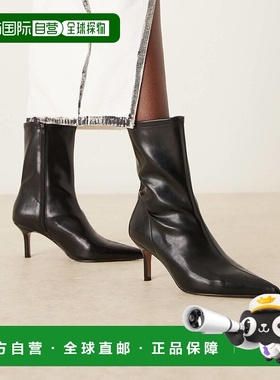 1h可退 潮奢 ASOS 女士 Rosalind 设计宽版小跟短靴(黑色)