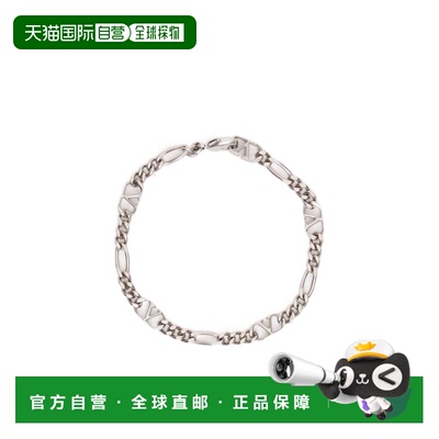 VALENTINO 男士手链手镯 YJ0S86METRG6 SS2025 银色 字母细节手链