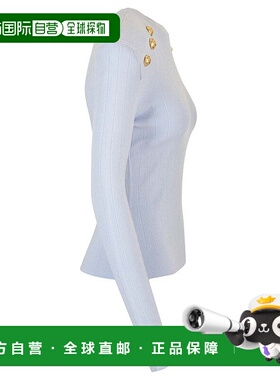 BALMAIN 女士针织毛衣 EF1KD001KB076AC SS2025 白色