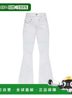 GANNI 女士牛仔裤 J16596614151 SS2025 白色 Flared leg jeans