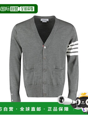 1h可退 潮奢 Thom Browne 汤姆 布朗 男士 羊毛条纹开衫 MKC002AY