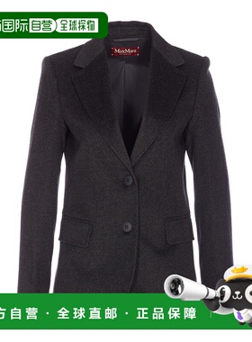 MAX MARA 女士西服 6046035206021 AW2025 黑色 翻领长袖西装外套