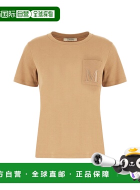 S MAX MARA 女士T恤 MADERA006 AW2025 驼色 Brown cotton t-shir