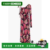 潮奢 单袖 FARM 1h可退 RIO 女士 剪口印花针织中长连衣裙 312028B