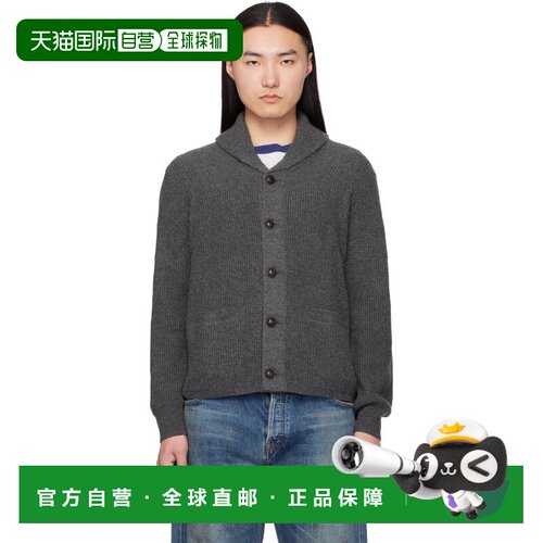 ralph lauren rrl 拉夫 劳伦RRL 男士 RRL 灰色青果领开衫 782967