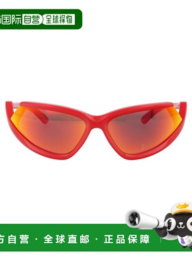 BALENCIAGA 男士太阳镜 BB0289S005 SS2024 红色 几何框太阳镜