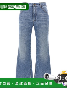CHLOÉ 女士牛仔裤 CHC24SDP01157470 AW2024 蓝色 High waist jea