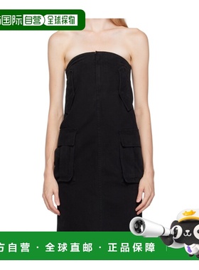 WE11DONE 女士半身裙 WDOP323175WBK AW2023 黑色 Cargo 牛仔连衣