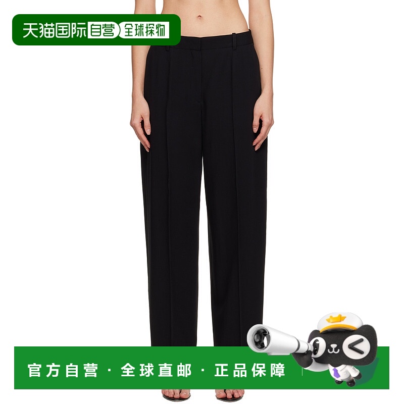 潮奢 toteme 女士 黑色 Wide Fluid 长裤 254WRB0303FB0475