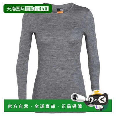 ICEBREAKER 200 绿洲圆领美利奴羊毛长袖T恤 女士户外