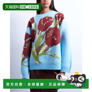 女士 Topshop tulip 织纹针织套头衫 1h可退 蓝色 潮奢