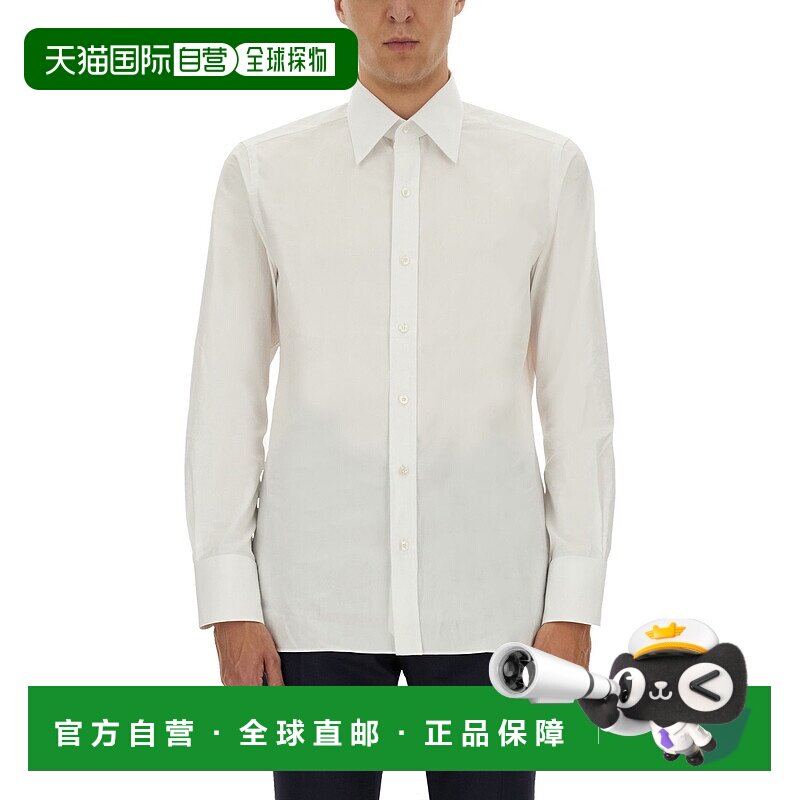 潮奢 Tom Ford 汤姆 福特 男士 修身府绸衬衫 HSBC01CGS11WAA