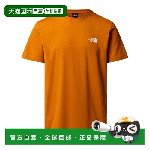 THE NORTH FACE 男士T恤 NF0A87NGBRO AW2025 橙色【付后1h可退】