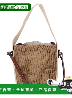 CHLOÉ 女士单肩包 C22SS381G55101 AW2025 棕色 Rafia bucket bag