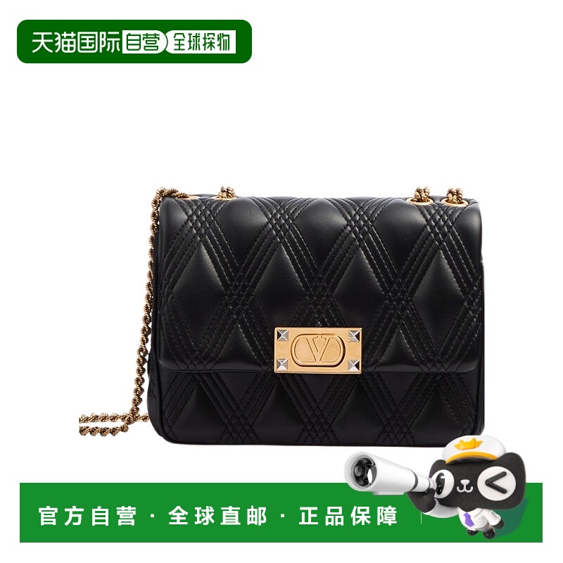 1h可退 VALENTINO 女士斜挎包 WB0R07XCA0NO AW2024 黑色 中号徽