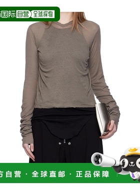 RICK OWENS 女士针织衫 AW2025 RP02E4210MR34灰色帽衫