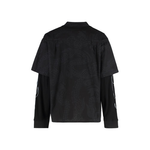 GIVENCHY 男士衬衫 BM60ZL1YEM001 SS2024 黑色 Cotton shirt