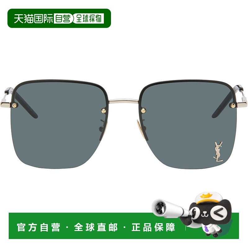 1h可退 潮奢 Saint Laurent 圣罗兰 女士 金色 SL 312 M 太阳镜 S