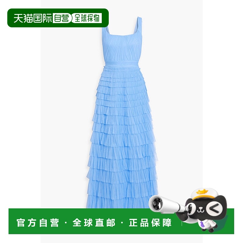 1h可退 潮奢 Zac Posen 扎克 珀森 女士 层叠薄纱长款连衣裙 P245