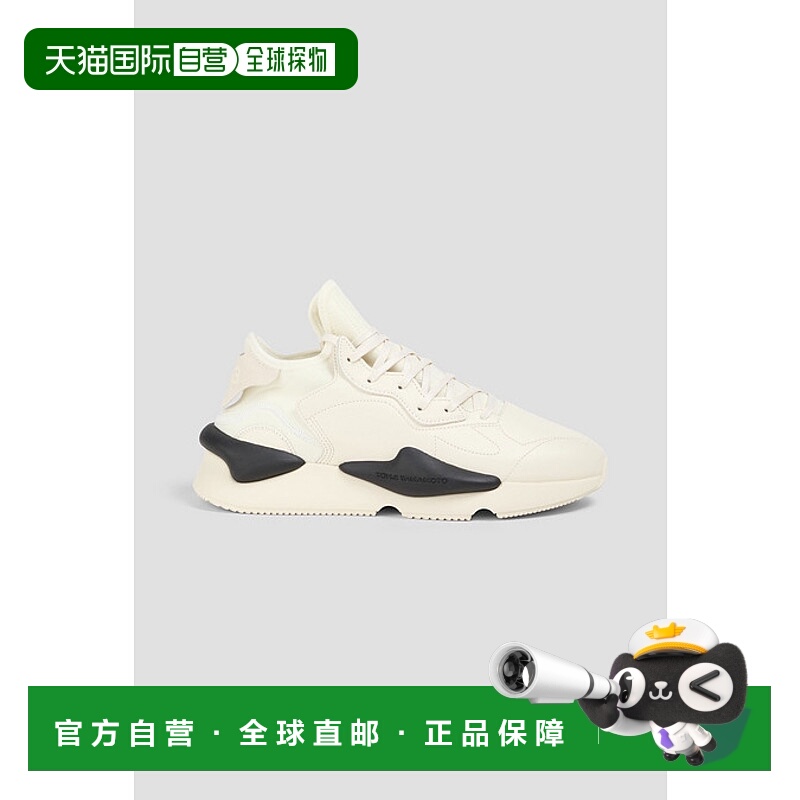 1h可退 潮奢 Y-3 男士 Kaiwa 穿孔皮质防水面料运动鞋 IG4057CREW