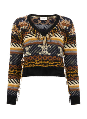 CELINE 女士针织衫 RY0Q90V6519BD SS2026 花色 Sweater with V-n