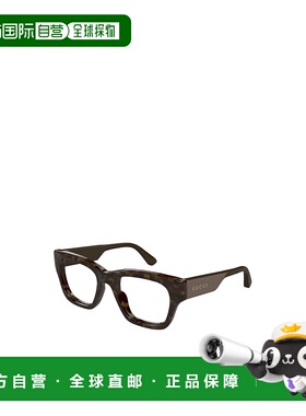 GUCCI 男士眼镜 GG1669O008 AW2024 绿色 几何平光镜古驰