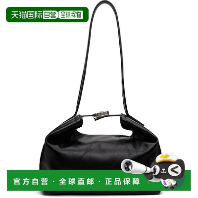 1h可退 潮奢 BY FAR 女士 黑色 Bea Creased Leather 单肩包 MWBS