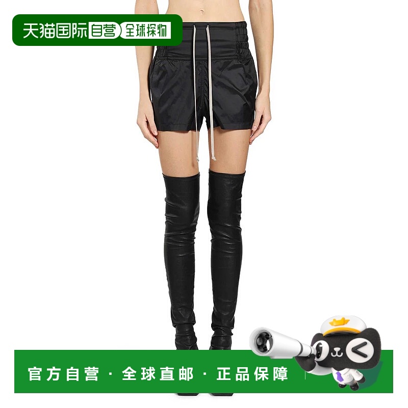 1h可退 RICK OWENS 女士休闲裤 RO02E4388NP09 AW2025 黑色短裤