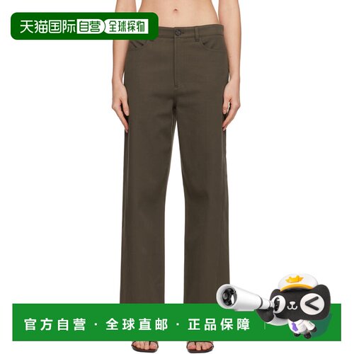 toteme 女士 棕色 Relaxed Twisted 长裤 254WRB0301FB0478PEPPER