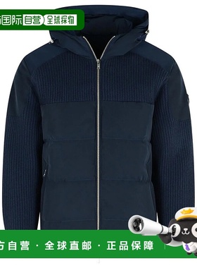 MOOSE KNUCKLES 男士针织衫 M35MK662833 AW2025 深蓝色长袖开衫