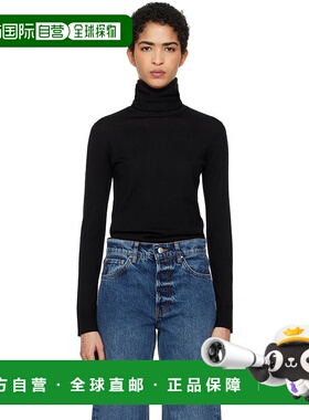 1h可退 潮奢 ANINE BING 女士 黑色 Ethan 高领毛衣 A0910171羊绒