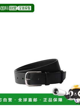 PRADA 男士腰带 2CC671053F0002 AW2025 黑色 属扣皮带