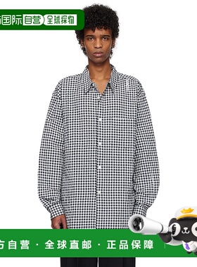 1h可退 潮奢 Marni 玛尼 男士 黑色 & 白色 Gingham Seersucker