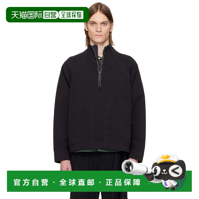 1h可退 潮奢 RANRA 男士 黑色 Ganga Soft Cotton 运动夹克 AMSS2