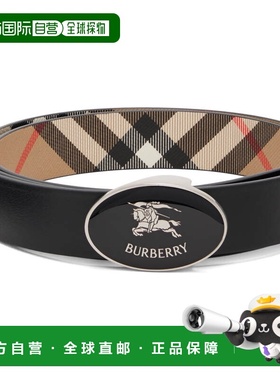 1h可退 潮奢 Burberry 巴宝莉 男士 黑色 & 驼色 Check Oval Knig