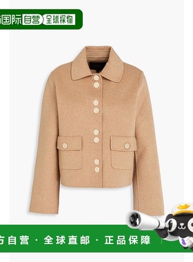 1h可退 潮奢 Maje 女士 羊毛混纺毛毡夹克 MFPVE00593CAMEL外套