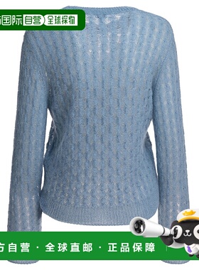 LOEWE 女士针织毛衣 S540Y14KG7LIGHTBLUE SS2025 浅蓝色针织衫