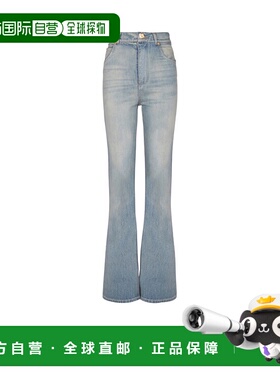 BALMAIN 女士牛仔裤 FF1MJ116DF796FC AW2025 灰色 喇叭牛仔裤
