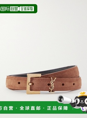1h可退 潮奢 Saint Laurent 圣罗兰 女士 Monogramme 绒面革皮带