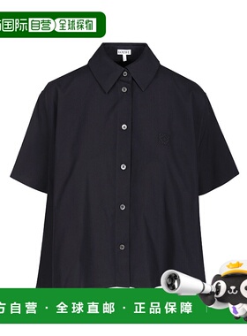 LOEWE 女士POLO衫 S359Y05XEW5110 AW2025 黑色 短袖衬衫