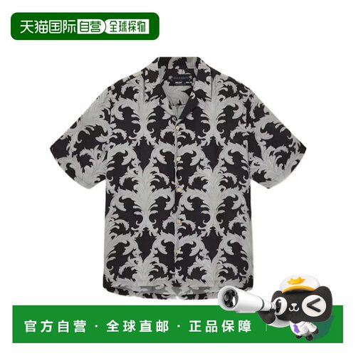 ALL SAINTS 男士衬衫 M084SDJETBLACK SS2026 灰色短袖亚麻