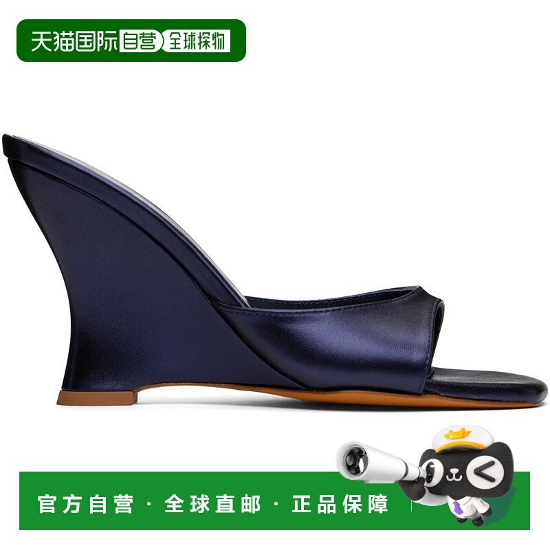 1h可退 潮奢 Maryam Nassir Zadeh 女士 海军蓝 Lido Wedge 凉鞋